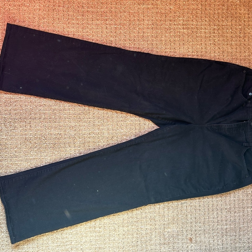 J. Crew size 32 Black Wide-Leg Pants